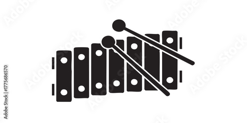 Toy xylophone icon vector