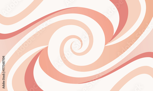 Wavy, colorful, abstract background vector illustration featuring a flowing spiral and twirl pattern of lines and curves perfect for design and wallpaper decoration
