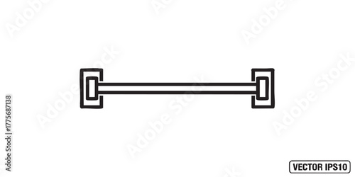 Towel bar icon vector