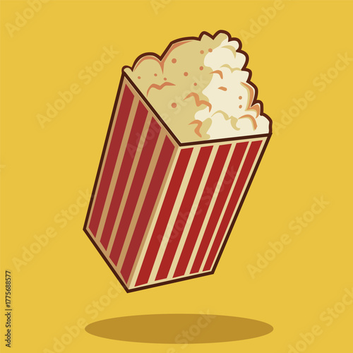 simple cartoon pop corn 