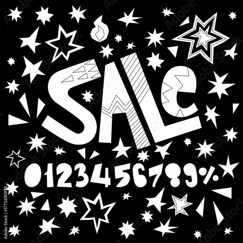 Sale playful Lettering Clipart