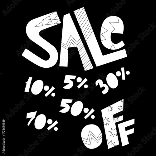 Sale playful Lettering Clipart