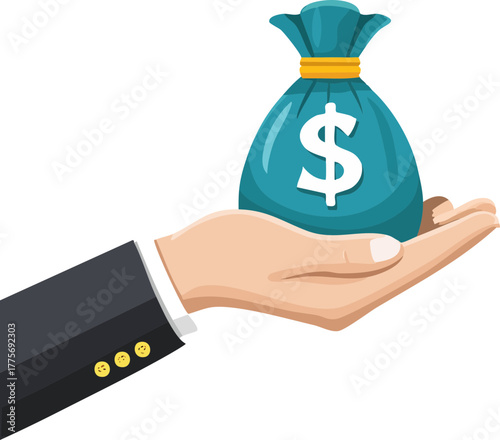 elinde dolar simgeli para kesesi tutan el