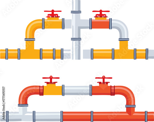 pipeline with valves