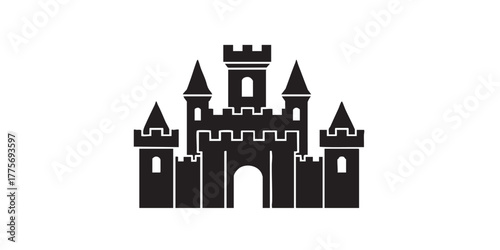 Toy castle icon vector