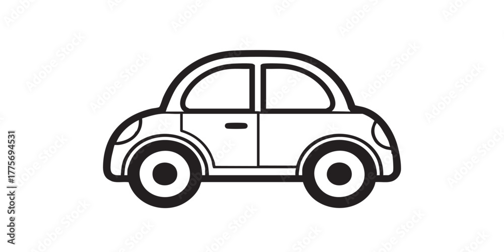 Naklejka premium Toy car icon vector