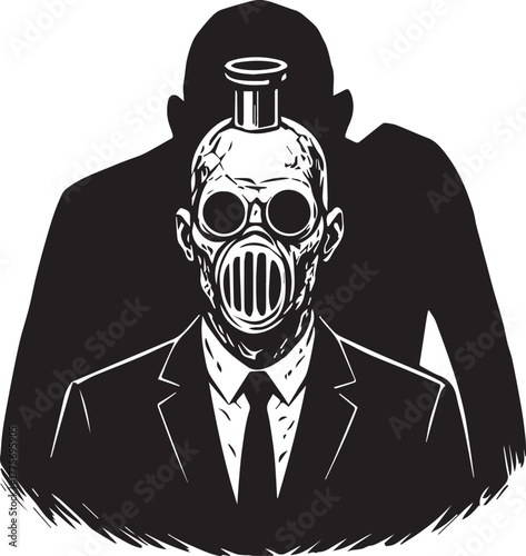 The Toxic Burden: A striking illustration depicts a figure bearing the weight of environmental contamination. The surreal image conveys a sense of unease.