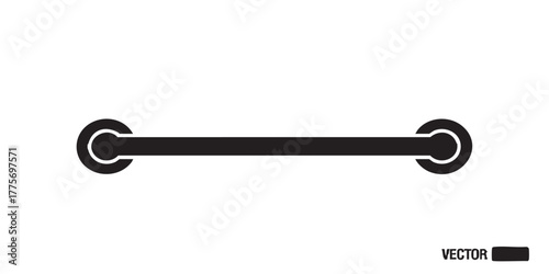 Towel bar icon vector