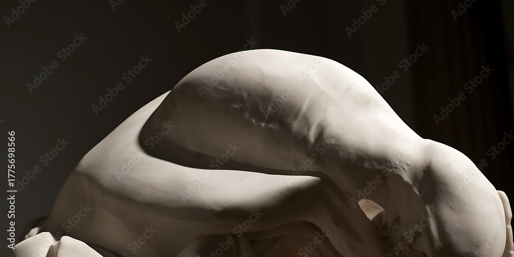 Fototapeta premium Curled White Sculpture in Soft Light
