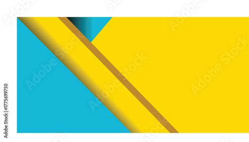 material design geometric abstract with yellow cyan blue diagonal layers modern flat composition