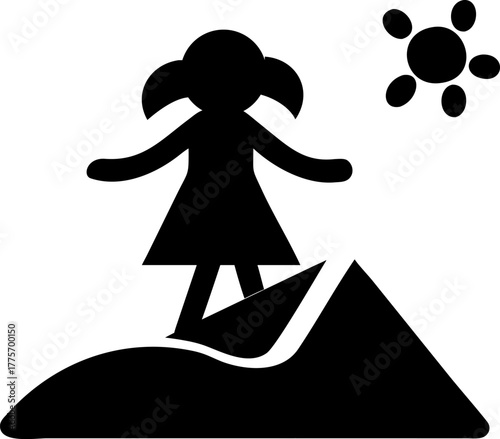 Brutal contemporary figure star oval spiral flower and other primitive elements