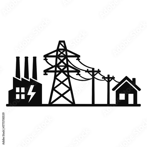 industrial factory building icon vector illustration