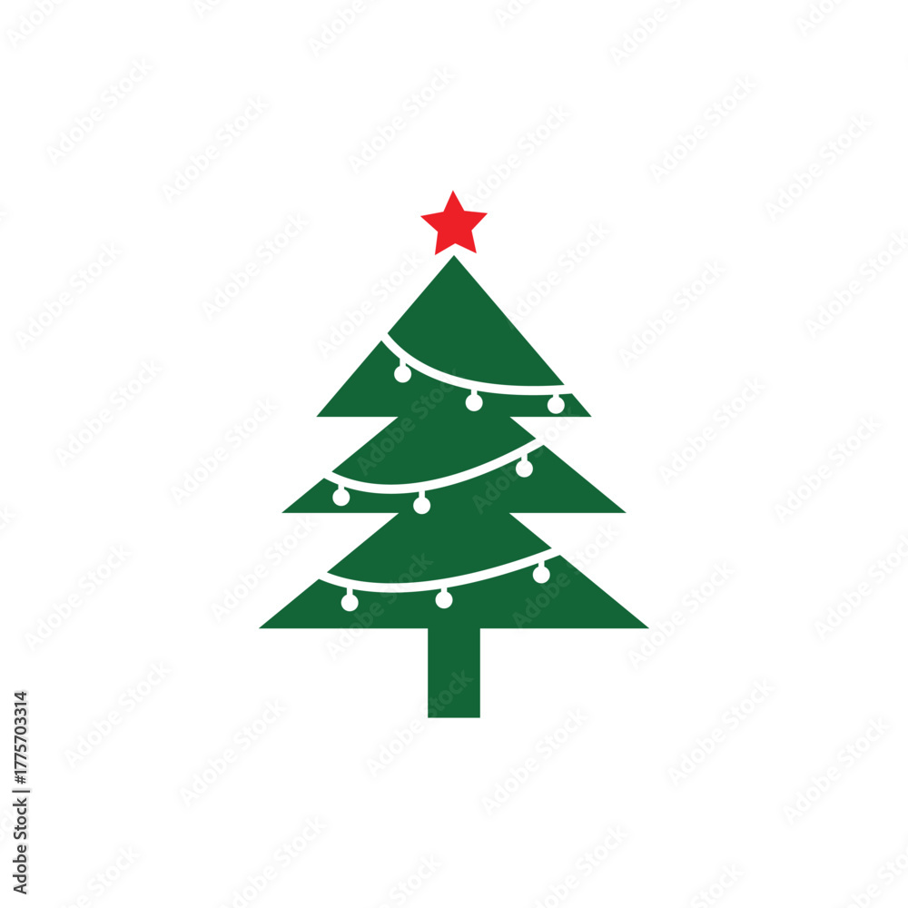 Obraz premium christmas tree vector illustration