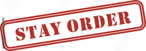 Stay Order Stamp | Stay Order Stamp in Red Ink Rubber Stamp for Legal Documents and Business Compliance Notifications