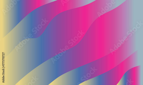 Vibrant and fluid abstract background showcasing a mesmerizing interplay of warm yellow, cool blue, and energetic pink gradients, ideal for creative digital presentations and modern artistic uses