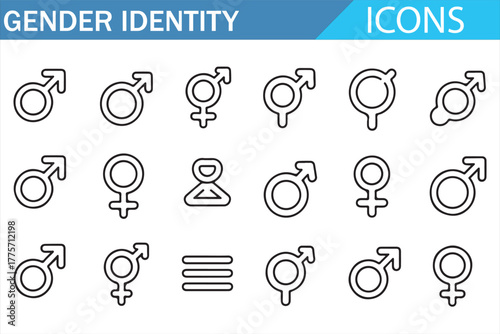 Equality and Human Rights Gender Symbol Collection