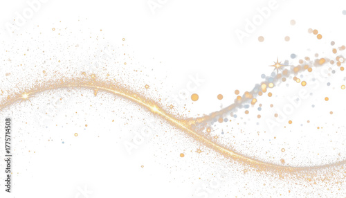 Sparkling Golden Stardust Effect Transparent Overlay