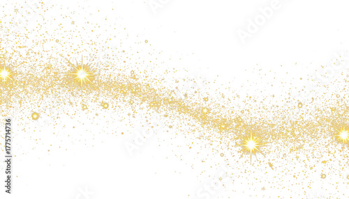 Glowing gold dust sparkle transparent PNG for celebrations