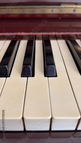 piano keys close up