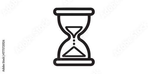 hourglass timer icon vector