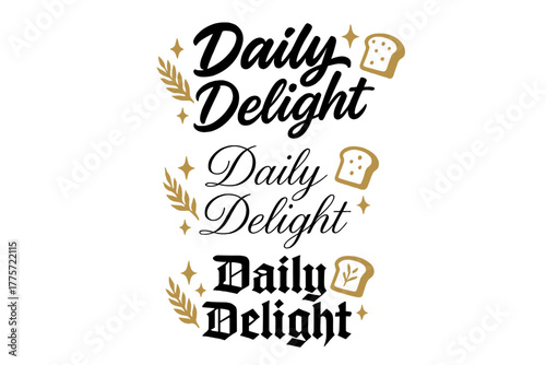 Daily Calligraphy Delight. Daily Delight. Create a calligraphy lettering illustration of the phrase: Daily