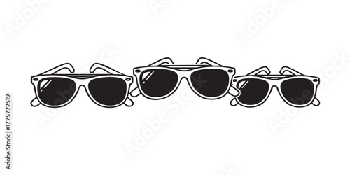 sunglasses vacation style duplicate icon vector