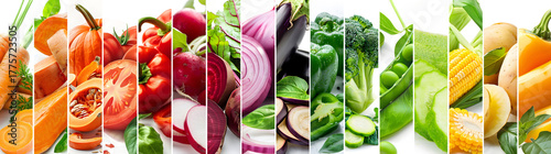 Vegetable Mix Stripes Abstract Background.