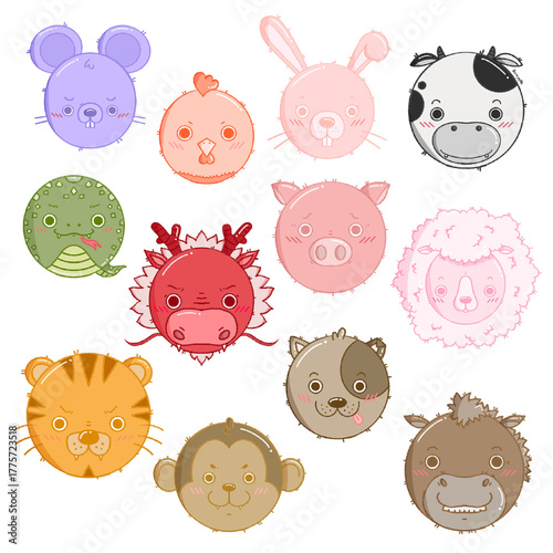 Twelve Cute Zodiac Characters