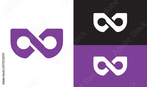 Modern abstract letter W logo design with an infinity loop concept, a creative symbol for technology and branding