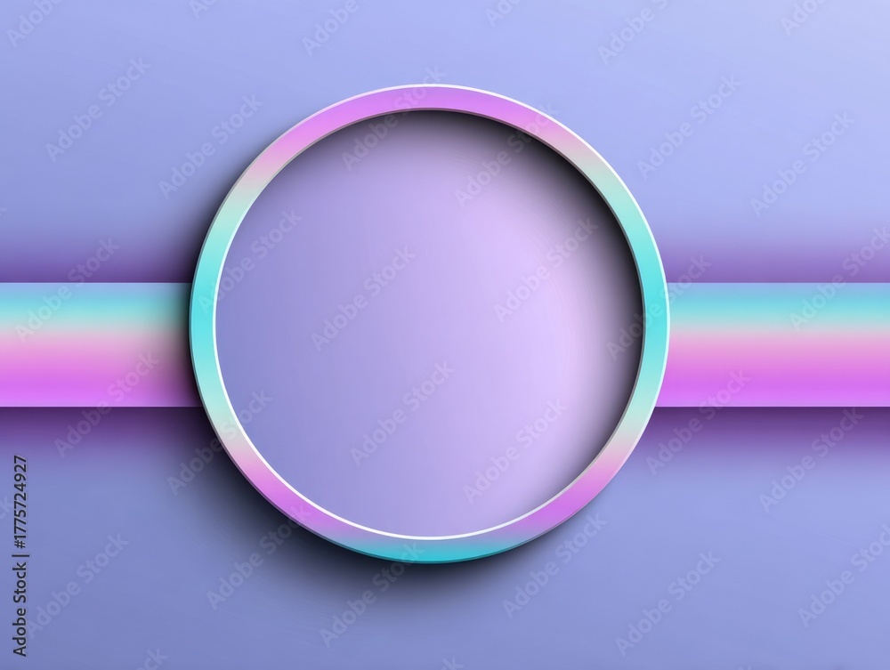 Fototapeta premium Abstract background with an empty round brown frame in the center. Advertising banner for text.