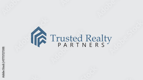 A professional real estate logo representing trust, growth, and modern architecture — perfect for property and construction businesses.