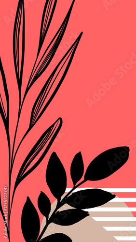 abstract floral background with flowers phone wallpaper design 