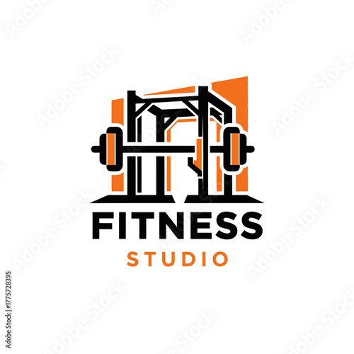 Bold graphic design for fitness studio or gym workout equipment