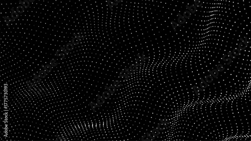 Abstract tech science vector background with floating particles. Digital network connection concept for innovation and futuristic technology design.
