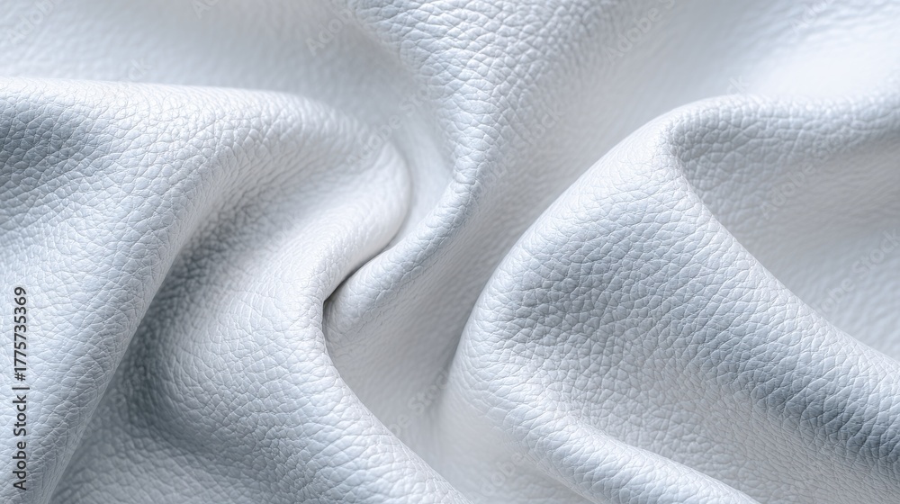 Naklejka premium Closeup of a soft, white fabric with delicate folds and subtle texture