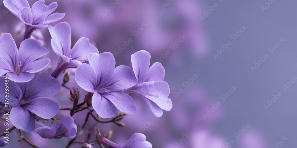 Obraz premium Purple flower with a stem