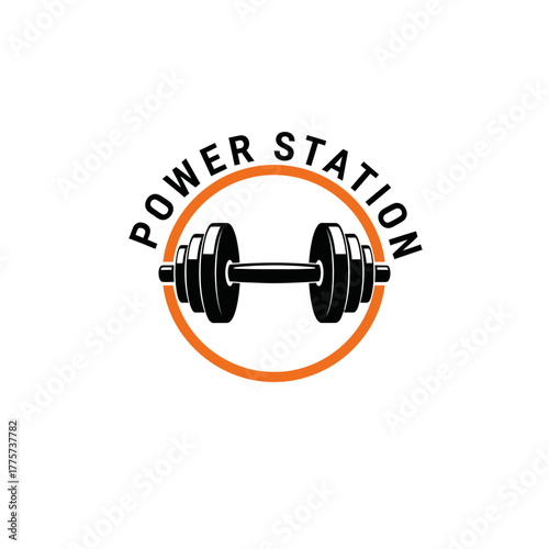 Bold Circular Emblem for Strength and Fitness Training Facility