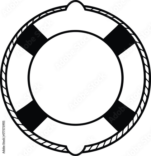 Lifebuoy Lifesaver Safe Marine Rescue Concept Symbol Icon Vector