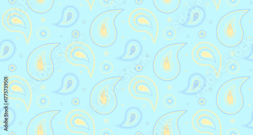 Classic persian a ethereal flowing. Card design wrapping curly. Sketching paisley in pattern outline.