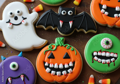 scary yet cute halloween cookies marshmallow teeth detail creative dessert design