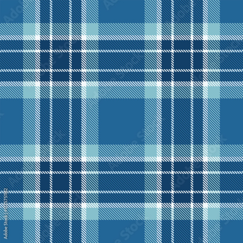 Classic blue tartan pattern. Versatile seamless design for backgrounds, textiles, or wrapping paper. Evokes tradition, comfort, and a timeless aesthetic.