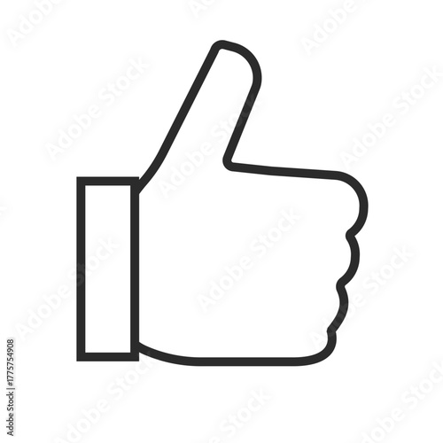 グッドボタン、いいね、好感、親指、合意のイラスト