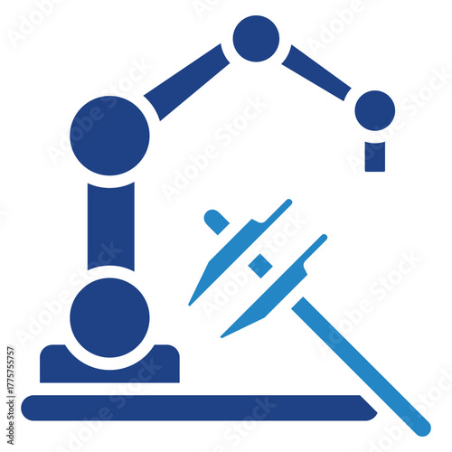 Precision Icon, Dual Tone Mini Illustration Relate To Industry 4-0, Modern Industry. Use For Modern Concept, Ui, Ux Web And App Development.