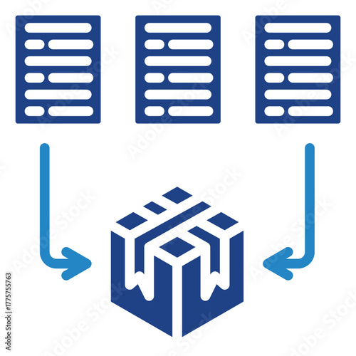 Predictive Model Icon, Dual Tone Mini Illustration Relate To Industry 4-0, Modern Industry. Use For Modern Concept, Ui, Ux Web And App Development.