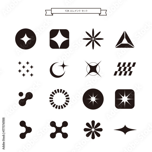 Y2Kエレメント アイコンセット, レトロフューチャーシンボル集