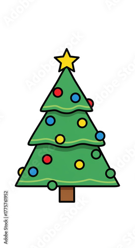 christmas tree vector illustration