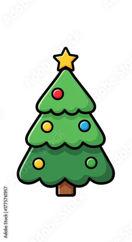 christmas tree vector illustration