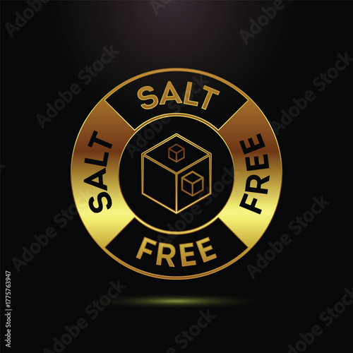 Fotomural Salt Free Cubic Design Golden Icon for Diet Products Promotion