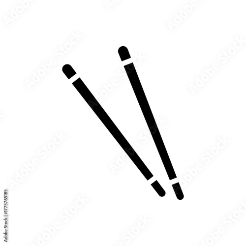 Chopsticks flat icon asian food dining utensil
