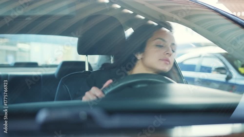 Wallpaper Mural Pretty female in new auto, business concept Torontodigital.ca